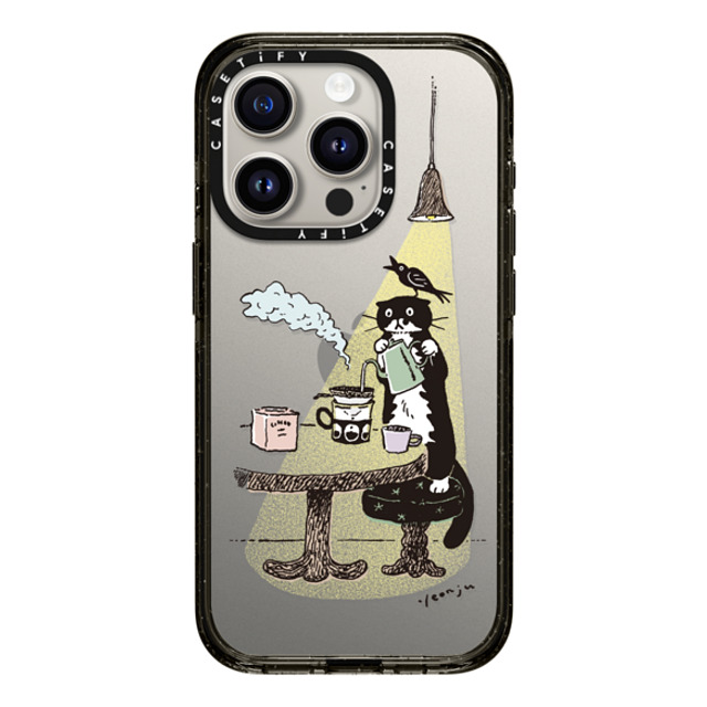 Chocolateye x CASETiFY iPhone 15 Pro ケース ブラック インパクトケース COFFEE MO