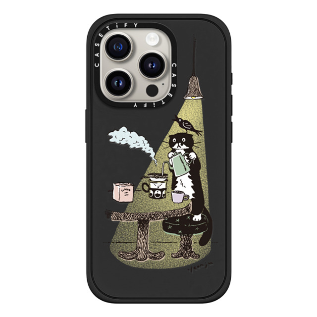 Chocolateye x CASETiFY iPhone 15 Pro ケース マットブラック インパクトケース MagSafe対応 COFFEE MO