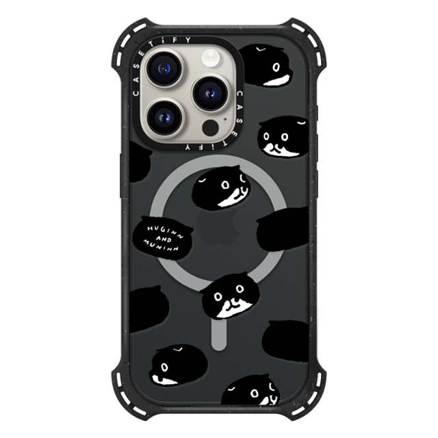 Chocolateye x CASETiFY iPhone 15 Pro Case Triple Black バウンスケース Mo face Chocolateye x CASETiFY iPhone 15 Pro Case Triple Black バウンスケース Mo face
