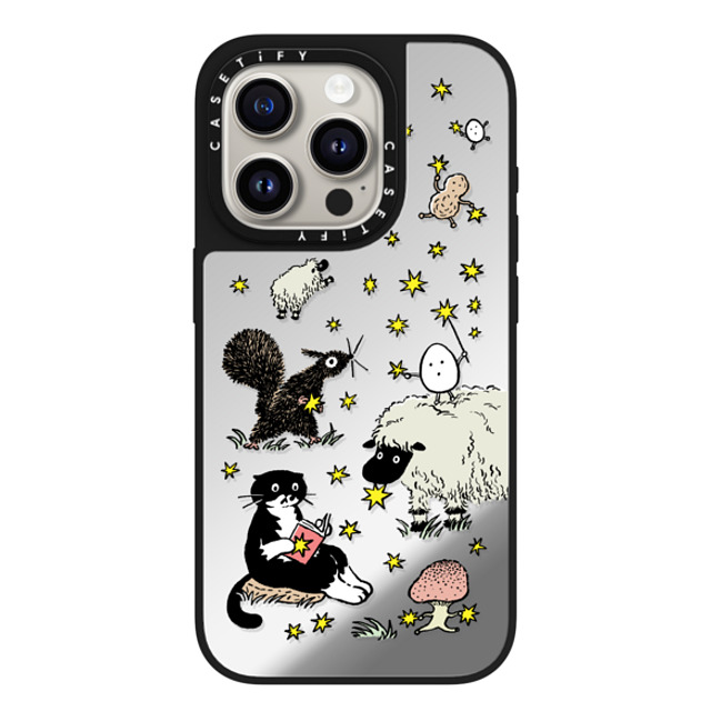Chocolateye x CASETiFY iPhone 15 Pro Case Silver on Black ミラーケース MagSafe対応 Star mo Chocolateye x CASETiFY iPhone 15 Pro Case Silver on Black ミラーケース MagSafe対応 Star mo