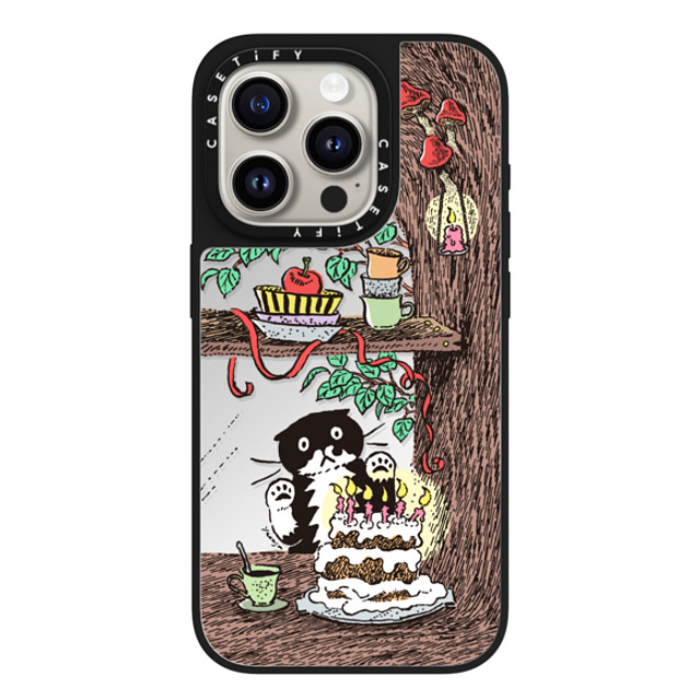 Chocolateye x CASETiFY iPhone 15 Pro Case Silver on Black ミラーケース MagSafe対応 WINDOW MO Chocolateye x CASETiFY iPhone 15 Pro Case Silver on Black ミラーケース MagSafe対応 WINDOW MO