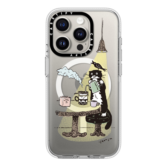 Chocolateye x CASETiFY iPhone 15 Pro ケース クリア クリア ケース MagSafe対応 COFFEE MO