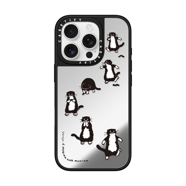 Chocolateye x CASETiFY iPhone 16 Pro ケース Silver on Black ミラーケース MagSafe対応 A SMALL HUNTER