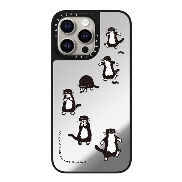 Chocolateye x CASETiFY iPhone 15 Pro Max ケース Silver on Black ミラーケース MagSafe対応 A SMALL HUNTER