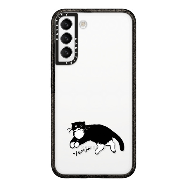 Chocolateye x CASETiFY Galaxy S22+ Case Cat,Animal Black インパクトケース MODAERI's rest time
