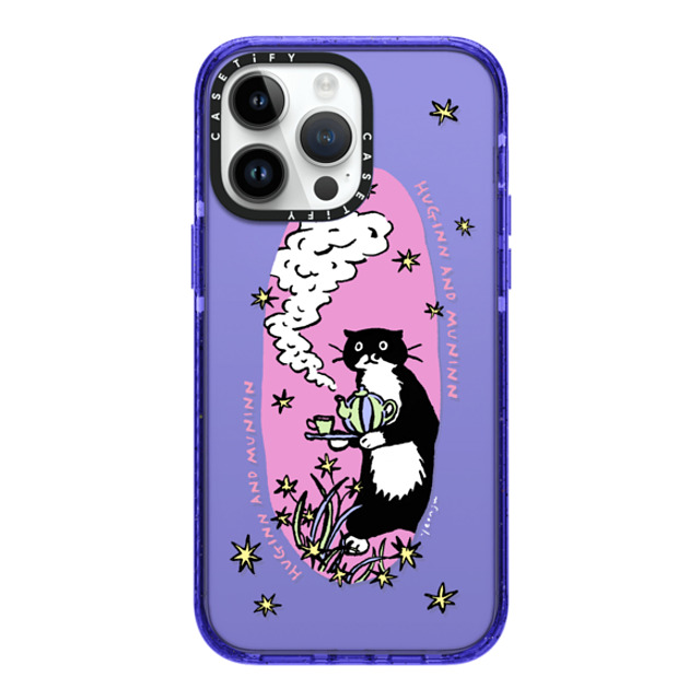 Chocolateye x CASETiFY iPhone 14 Pro Max Case Cat,Animal Peri Purple インパクトケース tea time Back to School Chocolateye x CASETiFY iPhone 14 Pro Max Case Cat,Animal Peri Purple インパクトケース tea time Back to School