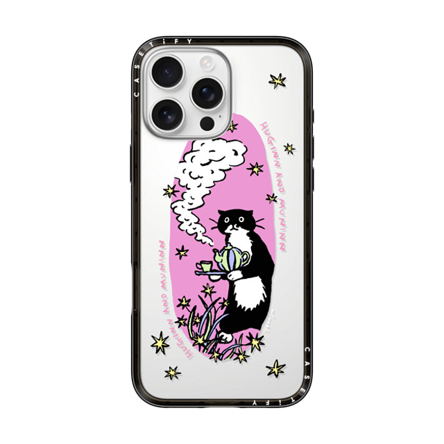 Chocolateye x CASETiFY iPhone 16 Pro Max ケース ブラック インパクトライトケース tea time