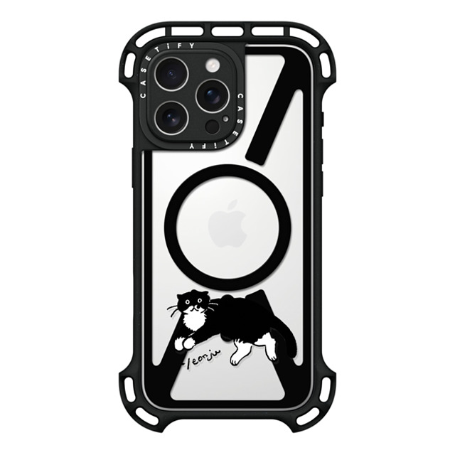 Chocolateye x CASETiFY iPhone 16 Pro Max ケース ブラック ウルトラ バウンスケース MagSafe対応 MODAERI's rest time