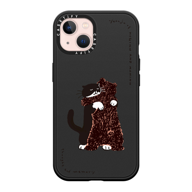 Chocolateye x CASETiFY iPhone 13 ケース マットブラック インパクトケース MagSafe対応 HUG