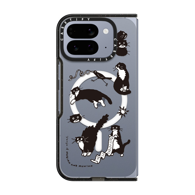 Chocolateye x CASETiFY Pixel 10 Pro Fold Case Cat,Animal Black Impact Magnetic Case MY MODAERI