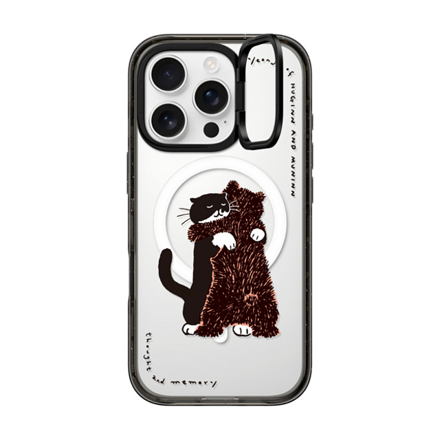 Chocolateye x CASETiFY iPhone 16 Pro ケース ブラック インパクトリングスタンドケース MagSafe対応 HUG