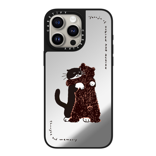 Chocolateye x CASETiFY iPhone 15 Pro Max ケース Silver on Black ミラーケース MagSafe対応 HUG