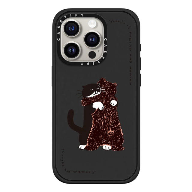 Chocolateye x CASETiFY iPhone 15 Pro ケース マットブラック インパクトケース MagSafe対応 HUG