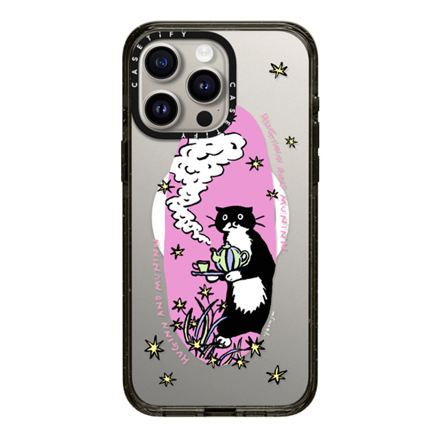 Chocolateye x CASETiFY iPhone 15 Pro Max ケース ブラック インパクトケース MagSafe対応 tea time