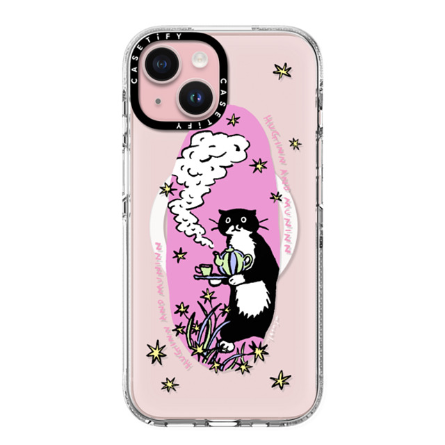 Chocolateye x CASETiFY iPhone 15 ケース クリア クリア ケース MagSafe対応 tea time