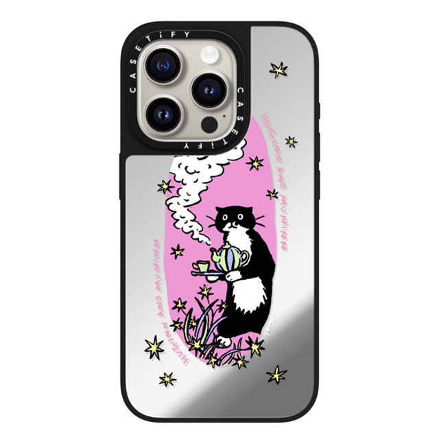 Chocolateye x CASETiFY iPhone 15 Pro Case Silver on Black ミラーケース MagSafe対応 tea time Chocolateye x CASETiFY iPhone 15 Pro Case Silver on Black ミラーケース MagSafe対応 tea time