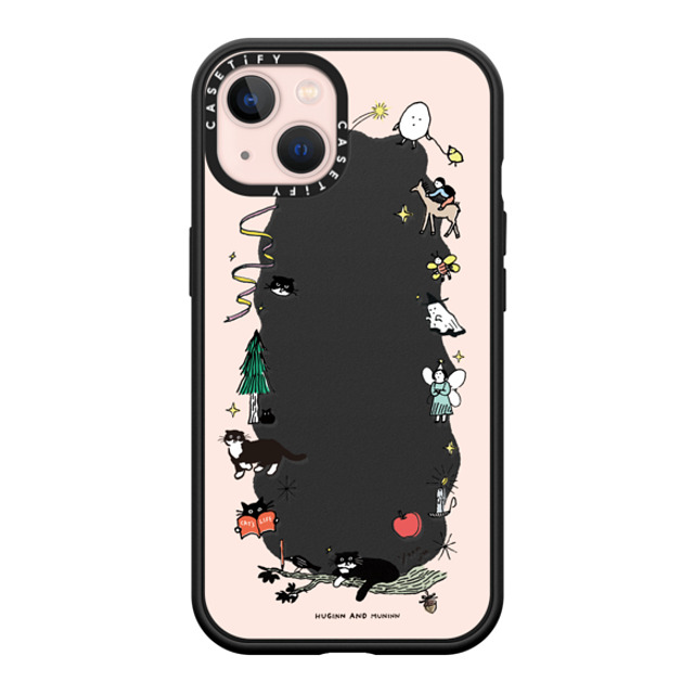 Chocolateye x CASETiFY iPhone 13 ケース マットブラック インパクトケース MagSafe対応 small friends