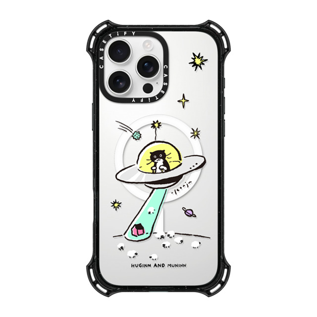 Chocolateye x CASETiFY iPhone 16 Pro Max ケース ブラック バウンスケース MODAERI IN UFO