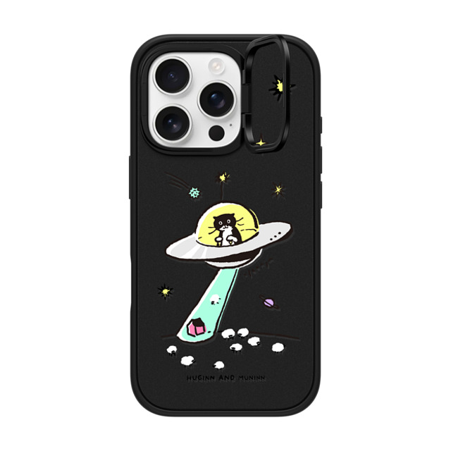 Chocolateye x CASETiFY iPhone 16 Pro ケース マットブラック インパクトリングスタンドケース MagSafe対応 MODAERI IN UFO