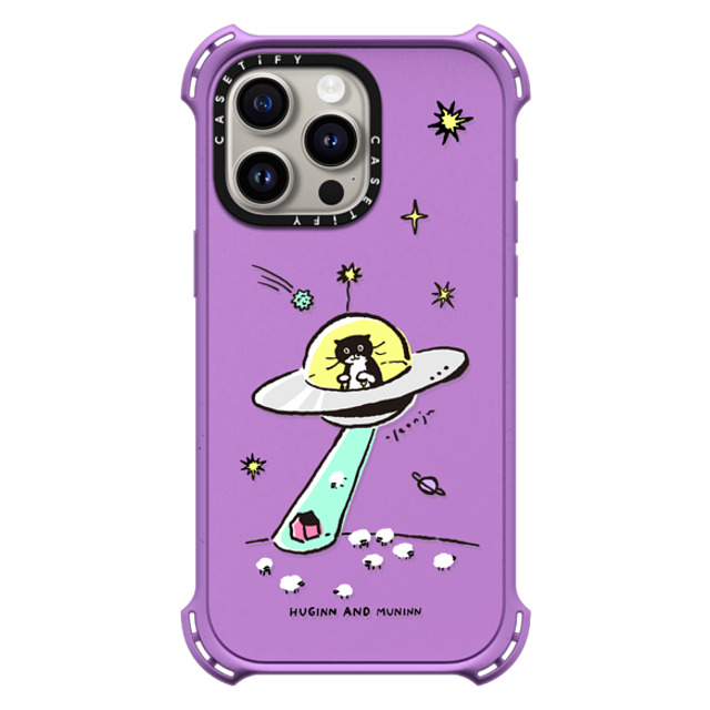 Chocolateye x CASETiFY iPhone 15 Pro Max ケース Matte Purple バウンスケース MODAERI IN UFO