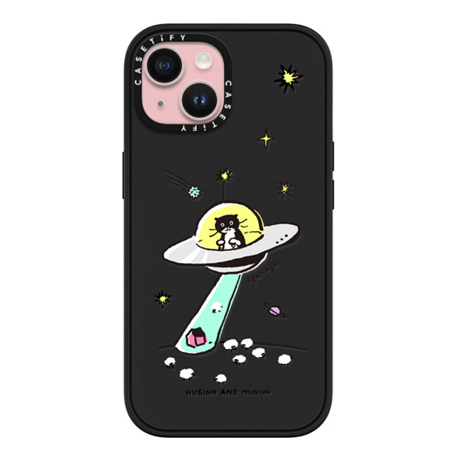 Chocolateye x CASETiFY iPhone 15 ケース マットブラック インパクトケース MagSafe対応 MODAERI IN UFO