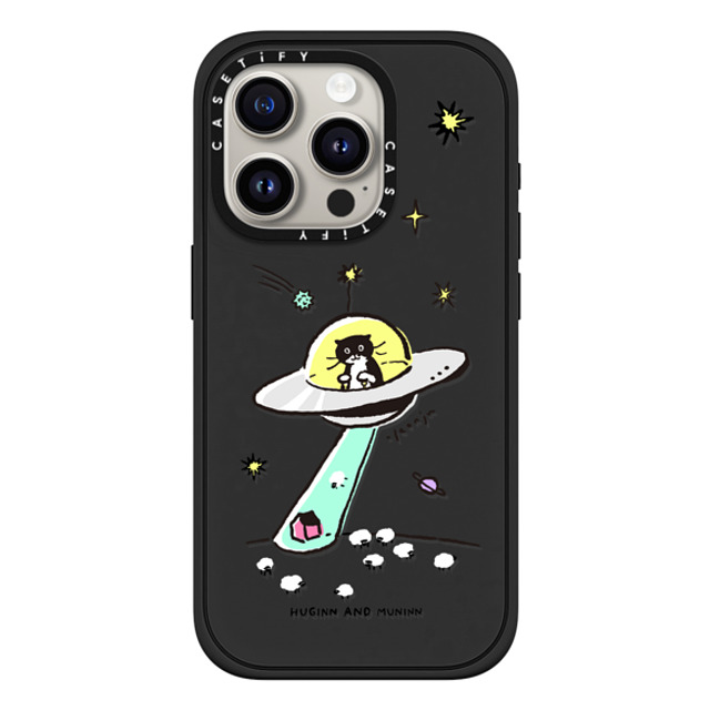 Chocolateye x CASETiFY iPhone 15 Pro ケース マットブラック インパクトケース MagSafe対応 MODAERI IN UFO