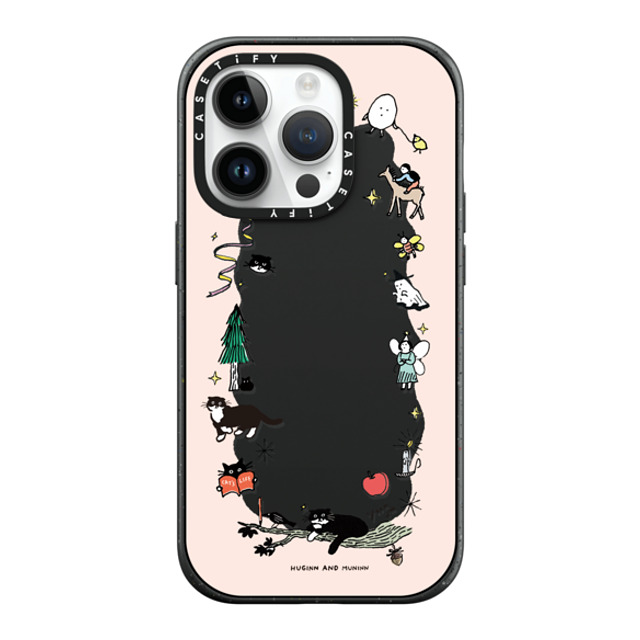 Chocolateye x CASETiFY iPhone 14 Pro ケース マットブラック インパクトケース MagSafe対応 small friends