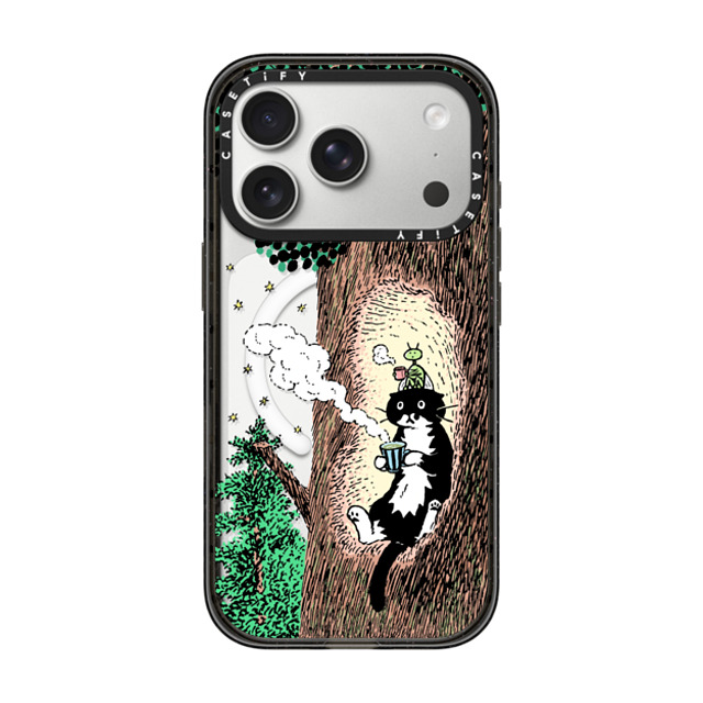 Chocolateye x CASETiFY iPhone 17 Pro Case Cat,Animal Black Impact Case MagSafe Compatible Rest time Chocolateye x CASETiFY iPhone 17 Pro Case Cat,Animal Black Impact Case MagSafe Compatible Rest time