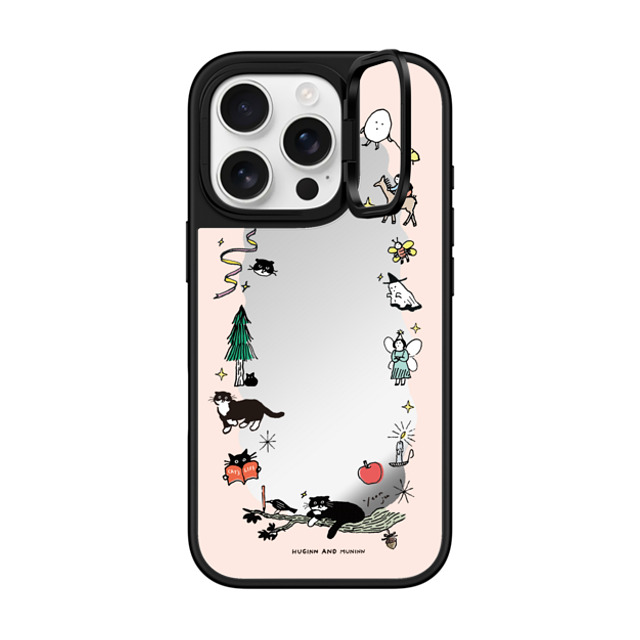 Chocolateye x CASETiFY iPhone 16 Pro Case Silver on Black ミラー リングスタンドケース MagSafe対応 small friends Chocolateye x CASETiFY iPhone 16 Pro Case Silver on Black ミラー リングスタンドケース MagSafe対応 small friends