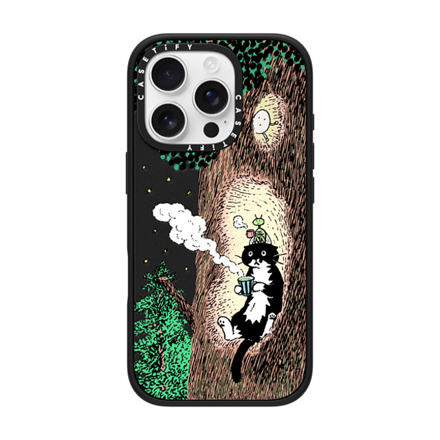 Chocolateye x CASETiFY iPhone 16 Pro ケース マットブラック インパクトケース Rest time