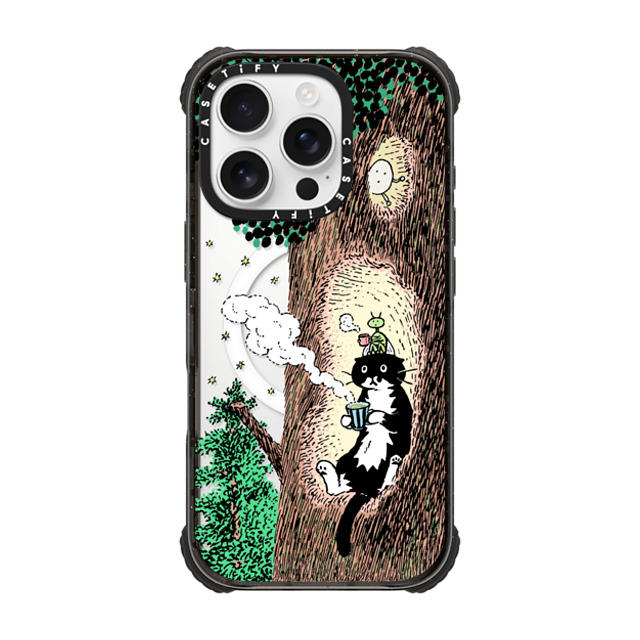 Chocolateye x CASETiFY iPhone 16 Pro Case Black ウルトラ インパクトケース MagSafe 対応 Rest time Chocolateye x CASETiFY iPhone 16 Pro Case Black ウルトラ インパクトケース MagSafe 対応 Rest time