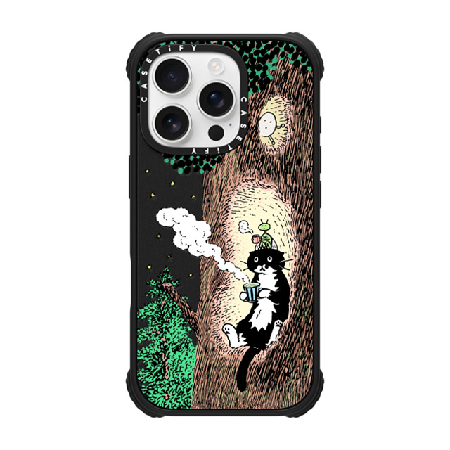 Chocolateye x CASETiFY iPhone 16 Pro Case Matte Black ウルトラ インパクトケース MagSafe 対応 Rest time Chocolateye x CASETiFY iPhone 16 Pro Case Matte Black ウルトラ インパクトケース MagSafe 対応 Rest time