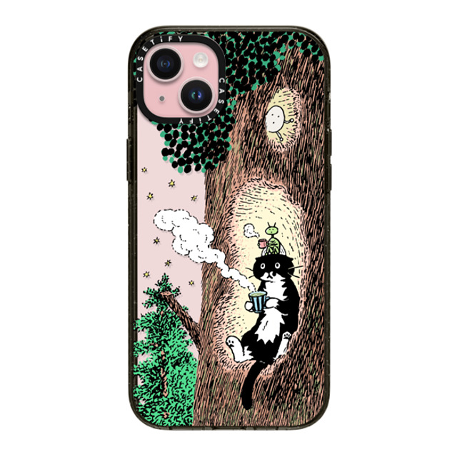 Chocolateye x CASETiFY iPhone 15 Plus Case Cat,Animal Black インパクトケース Rest time Chocolateye x CASETiFY iPhone 15 Plus Case Cat,Animal Black インパクトケース Rest time