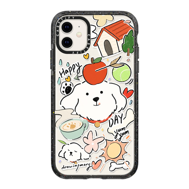 DRAWINGMARY x CASETiFY iPhone 11 ケース Sticker,Dog ブラック インパクトケース Happy Day by drawingmary Halloween DRAWINGMARY x CASETiFY iPhone 11 ケース Sticker,Dog ブラック インパクトケース Happy Day by drawingmary Halloween