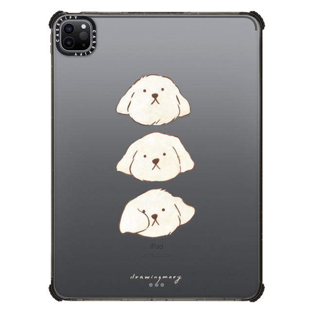 DRAWINGMARY x CASETiFY iPad Pro 11-inch (第3/4世代) Dog,Cartoon ブラック iPad インパクト ケース White Day by drawingmary Father's Day DRAWINGMARY x CASETiFY iPad Pro 11-inch (第3/4世代) Dog,Cartoon ブラック iPad インパクト ケース White Day by drawingmary Father's Day