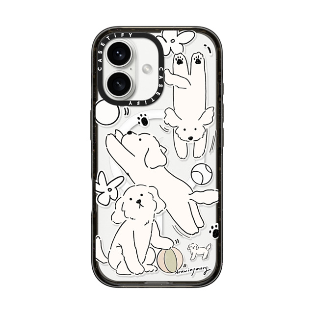 DRAWINGMARY x CASETiFY iPhone 16 Case Sticker,Dog Black Impact Case MagSafe Compatible Play Day by drawingmary Back to School DRAWINGMARY x CASETiFY iPhone 16 Case Sticker,Dog Black Impact Case MagSafe Compatible Play Day by drawingmary Back to School
