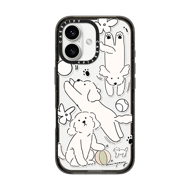 DRAWINGMARY x CASETiFY iPhone 16 Case Sticker,Dog Black インパクトケース Play Day by drawingmary Mother's Day DRAWINGMARY x CASETiFY iPhone 16 Case Sticker,Dog Black インパクトケース Play Day by drawingmary Mother's Day