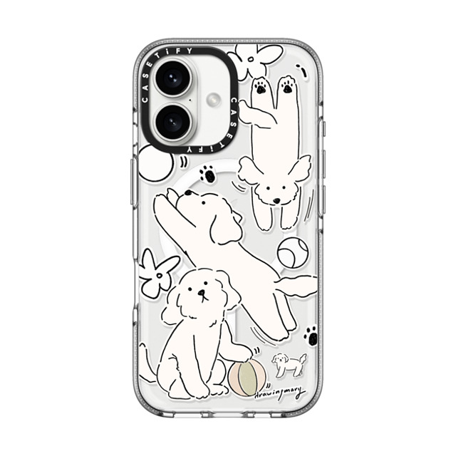 DRAWINGMARY x CASETiFY iPhone 16 Case Sticker,Dog クリア クリア ケース MagSafe対応 Play Day by drawingmary Back to School DRAWINGMARY x CASETiFY iPhone 16 Case Sticker,Dog クリア クリア ケース MagSafe対応 Play Day by drawingmary Back to School