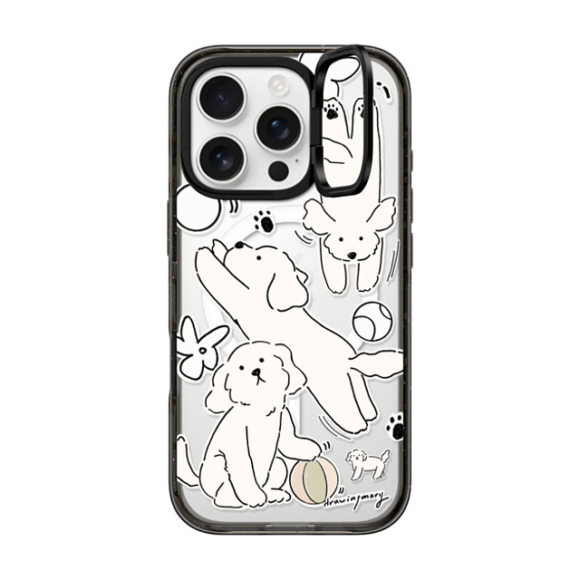 DRAWINGMARY x CASETiFY iPhone 16 Pro Case Sticker,Dog Black インパクトリングスタンドケース MagSafe対応 Play Day by drawingmary Mother's Day DRAWINGMARY x CASETiFY iPhone 16 Pro Case Sticker,Dog Black インパクトリングスタンドケース MagSafe対応 Play Day by drawingmary Mother's Day