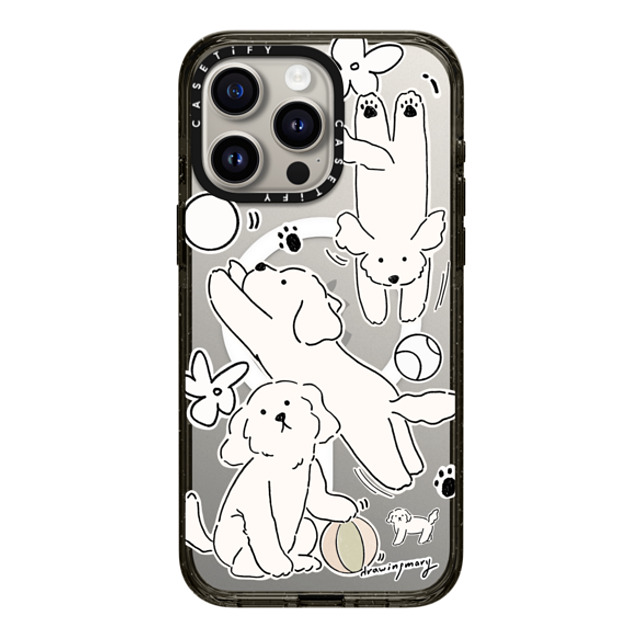 DRAWINGMARY x CASETiFY iPhone 15 Pro Max ケース Sticker,Dog ブラック インパクトケース MagSafe対応 Play Day by drawingmary Father's Day DRAWINGMARY x CASETiFY iPhone 15 Pro Max ケース Sticker,Dog ブラック インパクトケース MagSafe対応 Play Day by drawingmary Father's Day