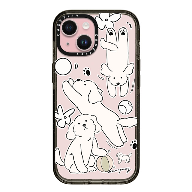 DRAWINGMARY x CASETiFY iPhone 15 Case Sticker,Dog Black インパクトケース Play Day by drawingmary Mother's Day DRAWINGMARY x CASETiFY iPhone 15 Case Sticker,Dog Black インパクトケース Play Day by drawingmary Mother's Day