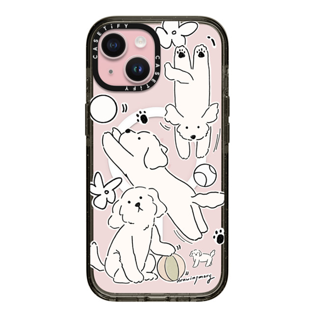 DRAWINGMARY x CASETiFY iPhone 15 Case Sticker,Dog Black Impact Case MagSafe Compatible Play Day by drawingmary Mother's Day DRAWINGMARY x CASETiFY iPhone 15 Case Sticker,Dog Black Impact Case MagSafe Compatible Play Day by drawingmary Mother's Day