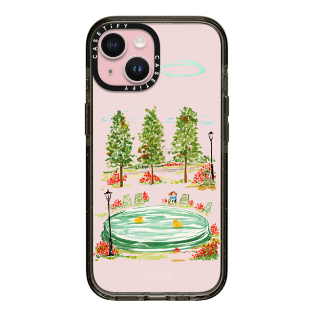 DRAWINGMARY x CASETiFY iPhone 15 ケース Cartoon ブラック インパクトケース Healing Time by drawingmary Father's Day DRAWINGMARY x CASETiFY iPhone 15 ケース Cartoon ブラック インパクトケース Healing Time by drawingmary Father's Day
