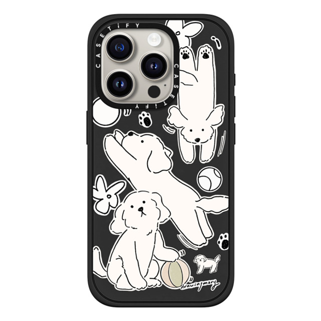 DRAWINGMARY x CASETiFY iPhone 15 Pro Case Sticker,Dog Matte Black Impact Case MagSafe Compatible Play Day by drawingmary Back to School DRAWINGMARY x CASETiFY iPhone 15 Pro Case Sticker,Dog Matte Black Impact Case MagSafe Compatible Play Day by drawingmary Back to School