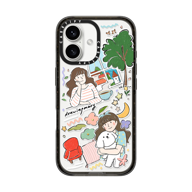 DRAWINGMARY x CASETiFY iPhone 16 Case Sticker,Cherry Black インパクトケース Merry Day by drawingmary Mother's Day DRAWINGMARY x CASETiFY iPhone 16 Case Sticker,Cherry Black インパクトケース Merry Day by drawingmary Mother's Day