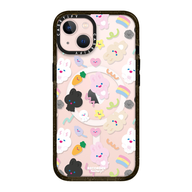 RECORDER factory x CASETiFY iPhone 13 ケース ブラック インパクトケース MagSafe対応 PARTY