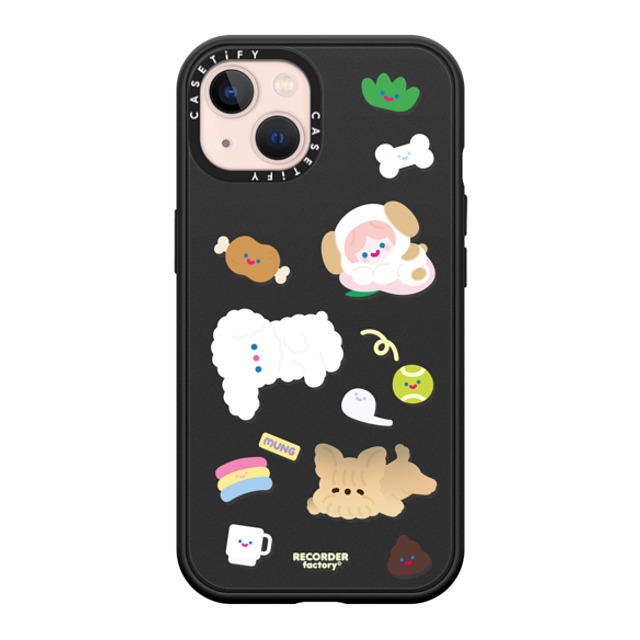 RECORDER factory x CASETiFY iPhone 13 ケース マットブラック インパクトケース MagSafe対応 CELL PUPPY