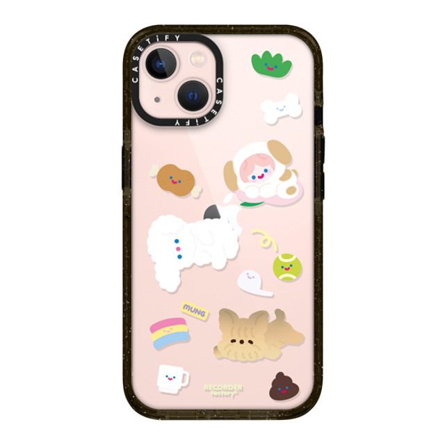 RECORDER factory x CASETiFY iPhone 13 ケース ブラック インパクトケース CELL PUPPY