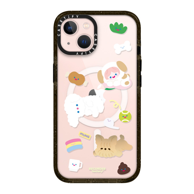 RECORDER factory x CASETiFY iPhone 13 ケース ブラック インパクトケース MagSafe対応 CELL PUPPY