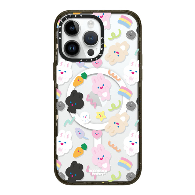 RECORDER factory x CASETiFY iPhone 14 Pro Max ケース ブラック インパクトケース MagSafe対応 PARTY